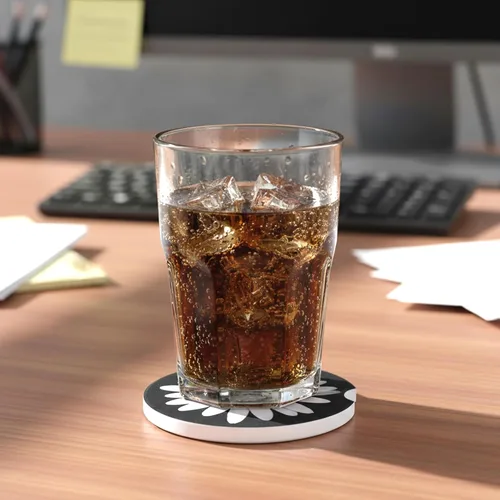 Miniatura 7 de 4 piezas de posavasos de automóvil con diseño de margaritas para portavasos, universales antideslizantes y absorbentes, lindos posavasos de cerámica