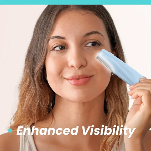 Miniatura 6 de Herramienta de Dermaplaning Sónica para el Rostro - Rasuradora Dermaplane Recargable con 6 Cuchillas de Repuesto Dermablades, Removedor de Vello