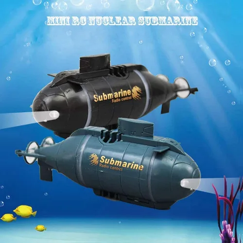 Miniatura 4 de GoolRC Mini submarino RC para, 2.4G 6CH Control remoto barco de control remoto submarino, modelo electrónico agua juguete barco para piscinas, Negro