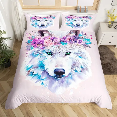 Miniatura 28 de Erosebridal - Juego de ropa de cama con diseño de parque nacional, funda de edredón de montañas humeantes, funda de edredón verde bruma y árbol
