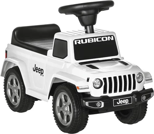 Aosom Coche de empuje para niños, con sonidos del motor y almacenamiento debajo del asiento, auto deslizante con bocina, juguete para sentarse y