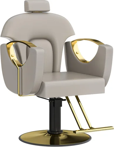 Miniatura 9 de FreSup Silla de salón para estilista, sillas de estilista con bomba hidráulica resistente, silla giratoria de 360°, silla de estilo ajustable