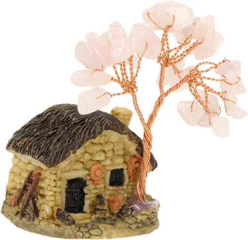 Miniatura 13 de Cabilock Adorno de árbol de piedras preciosas de cristal para árbol de dinero, mini oficina resina, árbol de dinero