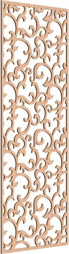Miniatura 104 de Wheatland Paneles de pared decorativos de madera con calado, 9 3/8 pulgadas de ancho x 24 3/8 pulgadas de alto x 1/4 de alto, nogal