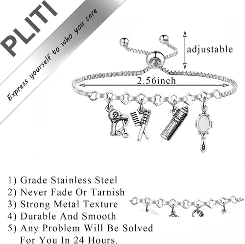 Miniatura 3 de PLITI Pulsera de peluquería para peluquería regalo de agradecimiento cosmetología regalo de graduación para peluquero de cabello regalo esteticista