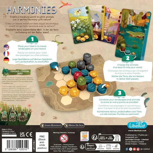 Miniatura 3 de Asmodee Harmonies Juego de mesa - Crea paisajes oníricos, juego estratégico y poético, juego familiar divertido para niños y adultos, a partir de 10