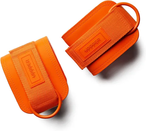 Miniatura 8 de UPPPER Correas de tobillo para máquinas de cable (par) – Accesorio de puño de cable acolchado ajustable para gimnasio, doble anillo en D, calidad