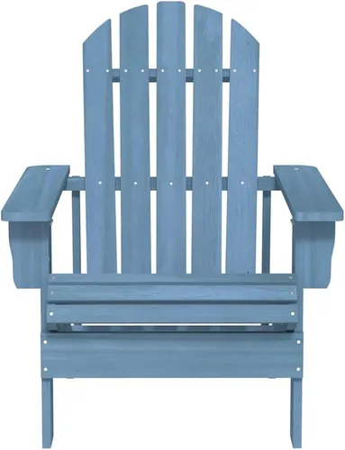Miniatura 3 de Blue Adirondack Chair, 34.1"x27.4"x35.2" Solid Fir, 242.5 lb, Patio/Balcony