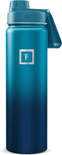 Miniatura 30 de IRON °FLASK Frasco de hidratación para acampar y senderismo con pajilla, botella de agua deportiva de acero inoxidable con aislamiento de boca