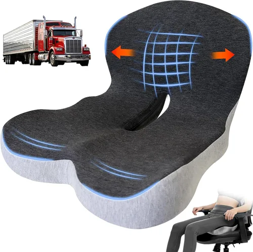 Cojín de asiento de espuma viscoelástica para sentarse durante mucho tiempo, almohadillas para silla, diseño ergonómico en forma de L para sillas de