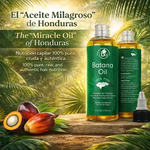 Miniatura 2 de Aceite de batana (paquete de 2) – Aceite crudo 100% puro y natural – 4 onzas líquidas por botella, apoya la fuerza del cabello, grosor y salud