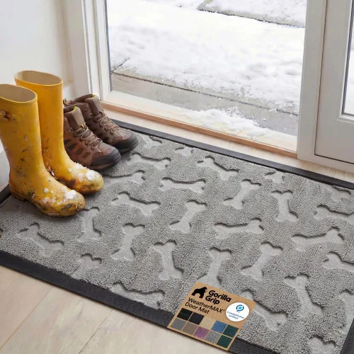 Miniatura 70 de Gorilla Grip - Tapete WeatherMax todoterreno 100% impermeable, caucho natural, resistente a manchas y decoloración, perfil bajo, interior y Grafito