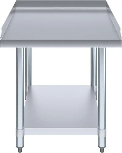 Miniatura 2 de AmGood Soporte para equipo de acero inoxidable, resistente, grado comercial, con estante inferior, certificado NSF