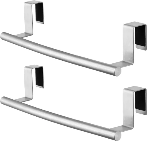 KES Toallero sobre la puerta del gabinete, soporte para toallas de cocina, barra para toallas de cocina sobre la puerta del gabinete SUS304 acero