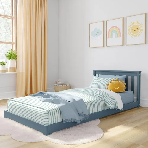 Miniatura 28 de Max & Lily - Cama individual, base de cama con cabecero para niños, listones, color blanco.
