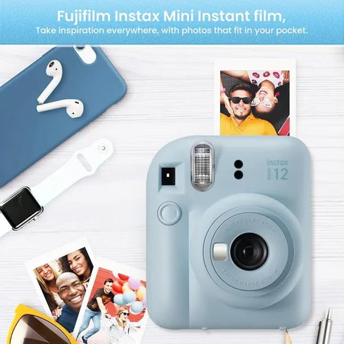 Miniatura 7 de Fujifilm Instant Mini 12 cámara + paquete de accesorios y funda personalizada compatible + Fuji Instant (20 disparos) mini álbum de fotos de Azul