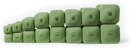Miniatura 41 de WeGym SafeGrip Square Dumbbells with Anti Slip Handles, Aesthetic Free Weights for Home Workouts, Stable Design Prevents Rolling during Floor