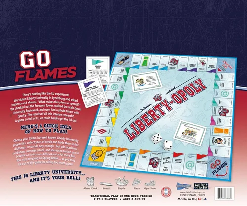 Miniatura 5 de Late for The Sky Liberty-Opoly - Juego de mesa familiar Liberty University, estilo Opoly, edades 8+, 2-6 jugadores, ex alumnos y regalo