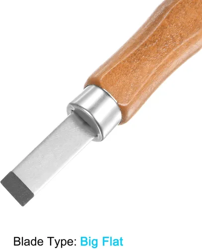Miniatura 3 de uxcell Cuchillo de tallado de madera, cinceles, acero de alta velocidad de 0.157 pulgadas (0.283 in) para escultura plana grande para manualidades