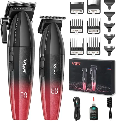 Miniatura 8 de VGR 640 Cortapelos Profesionales para Hombres, Cortapelos y Recortadoras Inalámbricas de Barbero de 9000RPM, Kit de Corte de Cabello con Cuchilla