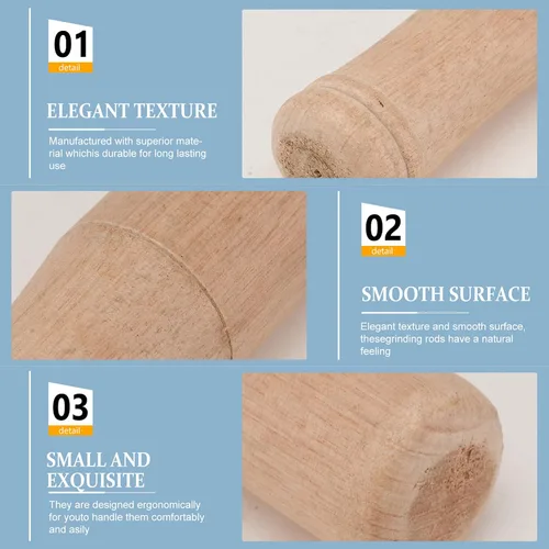 Miniatura 6 de DOITOOL Muddler de madera para cócteles de 6.8 pulgadas – Herramienta profesional de madera para bebidas de frutas Mojitos – Bartender Mashing Stick