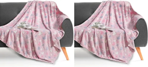 Miniatura 17 de Elegant Comfort Manta ligera que brilla en la oscuridad, ultra suave, mullida y acogedora, manta luminosa decorativa para todas las estaciones