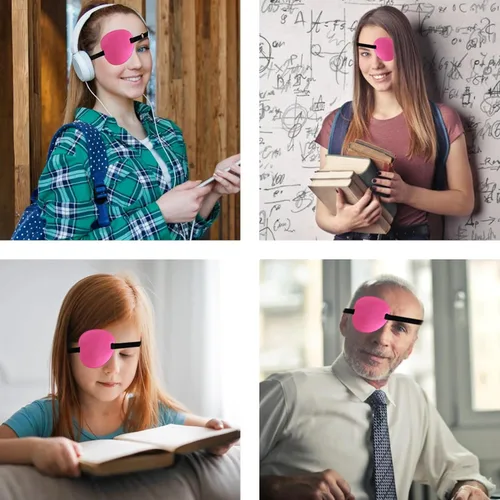 Miniatura 4 de 2 piezas, parche para los ojos, parches médicos para ambliopía, parche para ojos perezosos, parche ocular ajustable, para ojos izquierdo o derecho