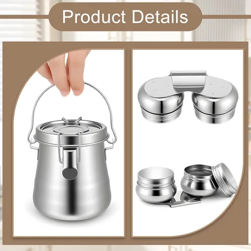 Miniatura 3 de Limpiador de pinceles de acero inoxidable, 2 unidades, arandela de pincel con recipiente de doble gota, limpiador de pinceles portátil, soporte