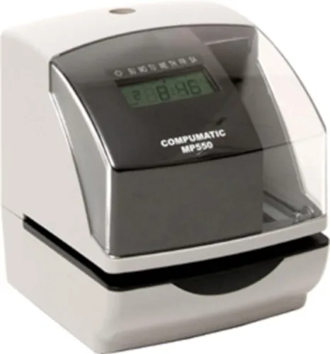 Miniatura 2 de Compumatic MP550, timbre de tiempo electrónico y reloj grabador de tiempo, resistente, para nómina, validación de documento, trabajo
