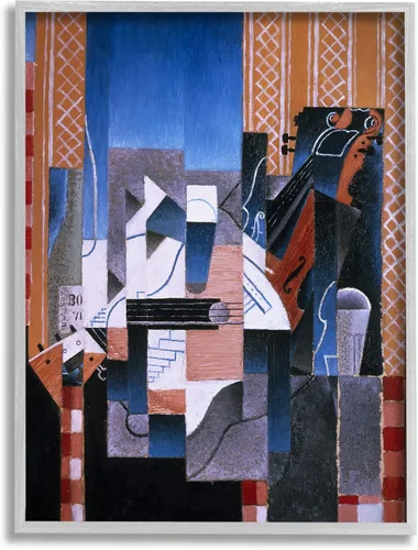 Miniatura 8 de Stupell Industries Violón y guitarra Juan Gris Pintura abstracta clásica enmarcada arte de la pared, diseño por one1000paintings