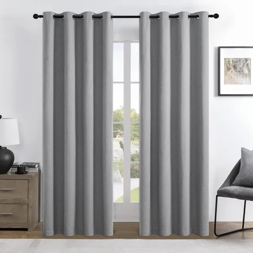 Miniatura 111 de Joydeco - Juego de 2 paneles de cortinas opacas de 63 pulgadas, 2 cortinas largas con aislamiento térmico burg, cortinas de oscurecimiento
