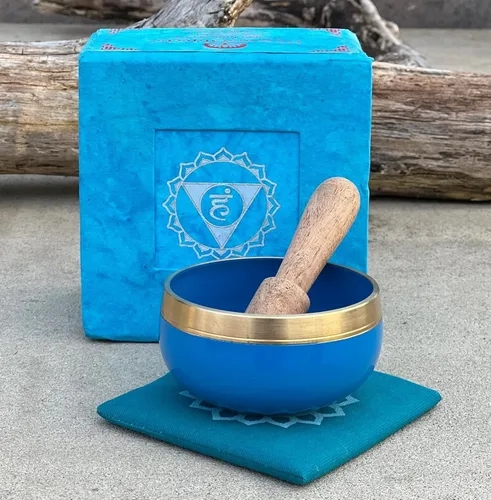 Miniatura 10 de Cuencos tibetanos con mazo y cojín (chakra corona)