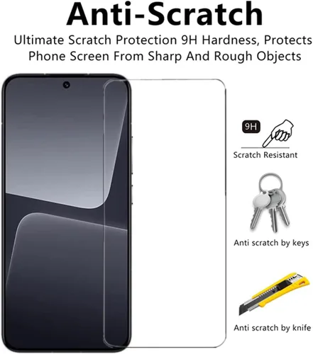 Miniatura 3 de Protector de pantalla transparente para Xiaomi 13 HD Vidrio templado - [Paquete de 2] 9H Dureza Compatible con fundas Anti-arañazos Protector