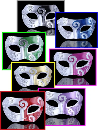 Miniatura 3 de Giveme5 14 máscaras venecianas unisex para mascarada, estilo vintage, estilo jazz, para mujeres y hombres, para disfraz de Halloween, medio