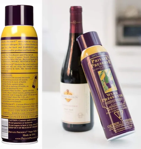 Miniatura 3 de Private aerosol de preservación para vino, juego de 2, Marrón