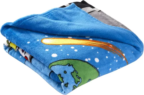 Miniatura 4 de Ryan's World Kids Red Titan - Manta de felpa individual/matrimonial, 62 x 90 pulgadas, azul, Moon Walk
