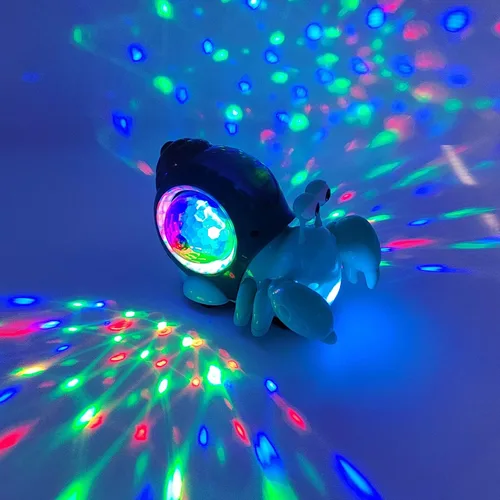 Miniatura 3 de Tipmant Cangrejo Eléctrico para Bebé y Niño Pequeño, Lindo Juguete de Vehículo de Animal Electrónico, Gatea, Reproduce Música, Luz Luminosa
