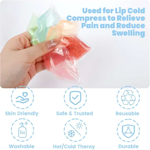 Miniatura 2 de Paquete de hielo para cuidado posterior de tatuajes de labios, 40 almohadillas refrescantes para aliviar el dolor, reducir el enrojecimiento