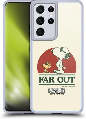 Miniatura 266 de Head Case Designs Funda de gel Woodstock 50th con licencia oficial de Peanuts Snoopy Guitar 1969 [protección de grado militar] compatible
