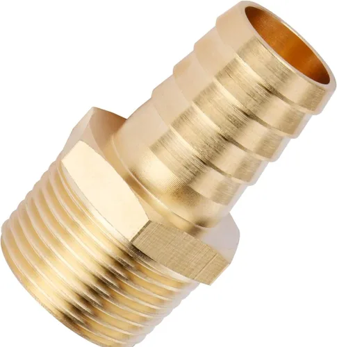 Miniatura 3 de U.S. Solid Accesorio de Manguera de Latón, Adaptador, Púa de 3/4" x Accesorios de Tubería Macho NPT de 3/4
