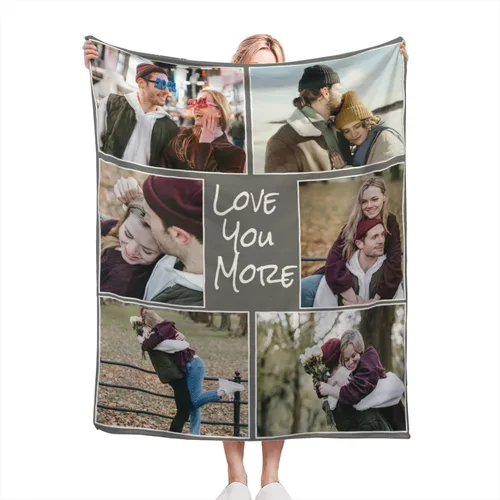 Miniatura 20 de Manta personalizada con fotos – Manta personalizada con fotos, regalos personalizados con imagen, manta de franela de vellón para esposa, marido