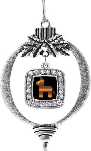 Miniatura 62 de Inspired Silver - Nana púrpura - Adorno de Navidad plateado - Adorno cuadrado para árbol de Navidad con circonita cúbica - Decoración colgante