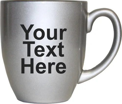 Miniatura 7 de My Personal Memories Taza de café con leche grabada personalizada y taza de té personalizada con su texto (negro)