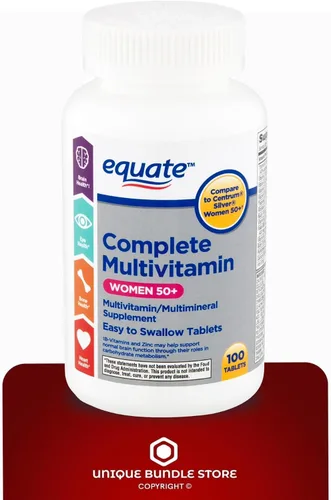 Miniatura 4 de Multivitamínico para mujeres 50 Plus – 100 tabletas, multivitamínico diario para mujer con vitaminas y minerales esenciales, vitaminas adultas