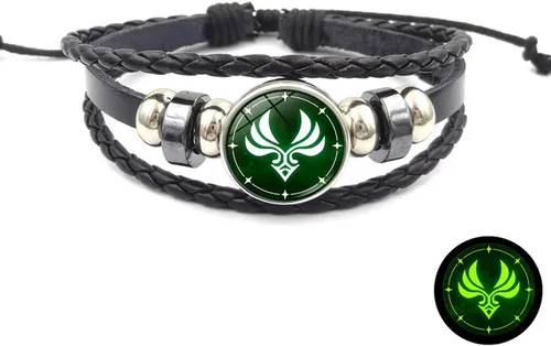 Miniatura 2 de Soyusunny Genshin - Pulsera de impacto con 7 pulseras luminosas de anime accesorios