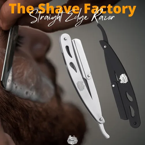 Miniatura 8 de The Shave Factory Kit de maquinilla de afeitar de borde recto, con maquinillas de afeitar individuales de acero inoxidable