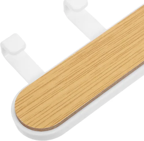 Miniatura 3 de 6PCS Self-Adhesive Wall Hooks: Space Saving Multi-Hook Rack - Bedroom Hanging Rack - Wooden Coat Hat Hanger Organizer for Bathroom Hallway