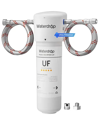 Waterdrop 10UAW-UF - Sistema de filtro de agua para debajo del fregadero, 1 año, reduce el plomo, el cloro, el mal sabor y el olor, se conecta Blanco