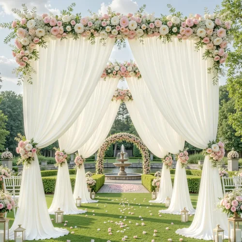 Miniatura 38 de Cortinas de fondo azul bebé de 8 x 10 pies para bodas, cortinas de fondo de poliéster sin arrugas, para baby shower, fiestas de cumpleaños