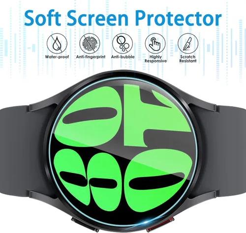 Miniatura 3 de Suoman Paquete de 4 para Samsung Galaxy Watch 6/Galaxy Watch 7 de 44 mm Protector de pantalla, [Antiarañazos] 2.5D Dureza 9H Película protectora